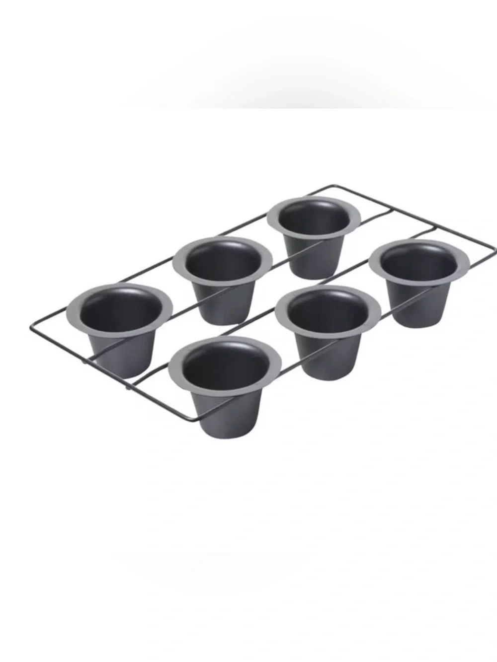 Non-Brand Gray 6-Cup Muffin Cup Rack
